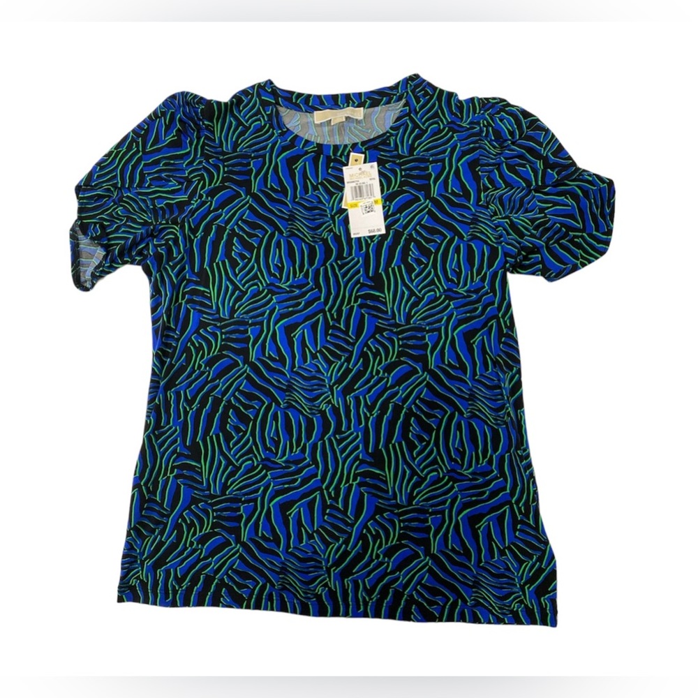 Micheal Micheal Kors Multi Zebra Petal Sleeve Top